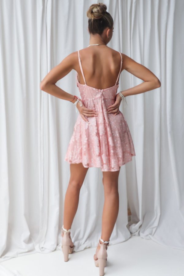 Lila Mini Dress - Pink Lace Discount