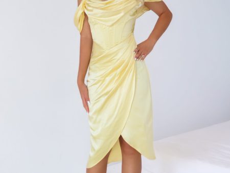 Anastasia Midi Dress - Yellow Sale