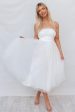 Maria Tulle Midi Dress - White For Discount