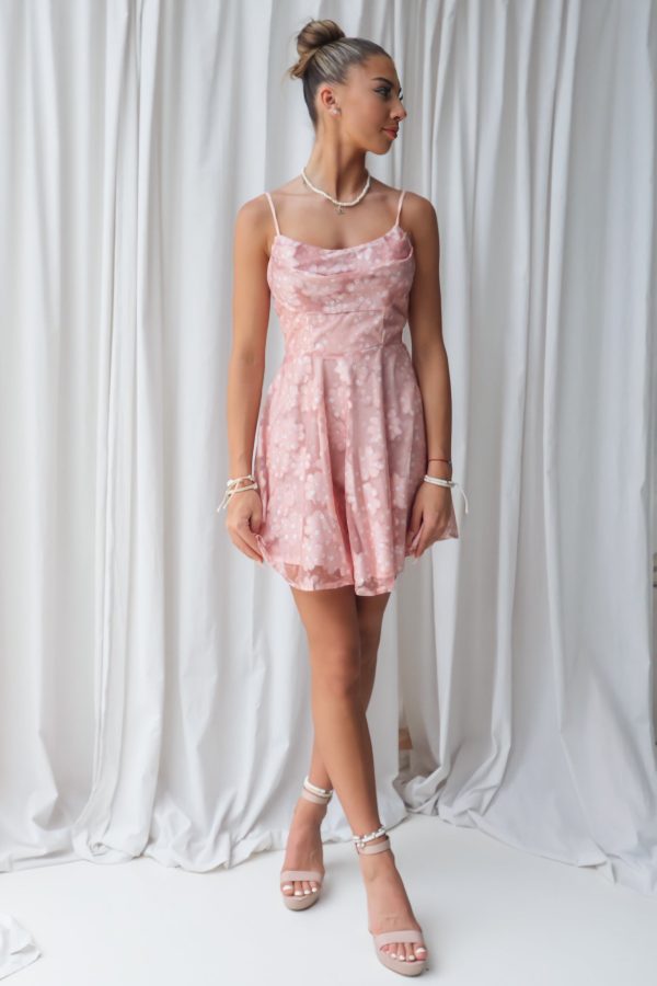 Lila Mini Dress - Pink Lace Discount