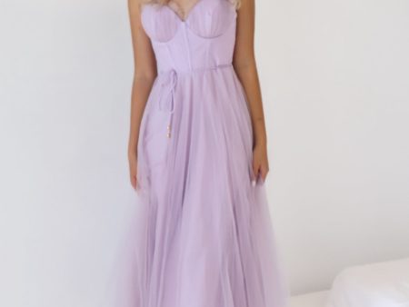 Cindy Tulle Midi Dress - Lilac For Discount