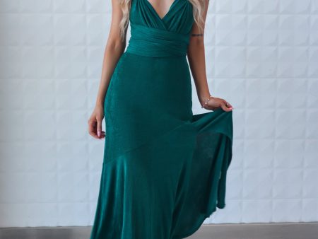 Secrets Multiway Dress - Emerald Shimmer For Cheap