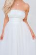 Maria Tulle Midi Dress - White For Discount