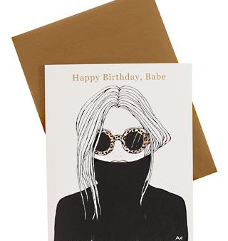 Leopard Shades Birthday Card Sale