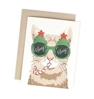 Merry Merry Cat Card Cheap