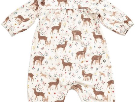 Little Deer Ruffle Sleeve Romper Fashion