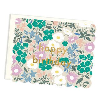 Scalloped Floral Birthday Card Sale