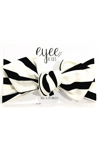 Copy of Black & Ivory Striped Top Knot Headband Online Hot Sale