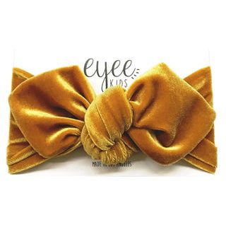 Mustard Velvet Top Knot Headband Discount