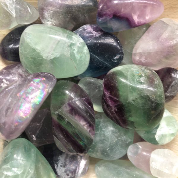 Rainbow Fluorite Tumbles Supply