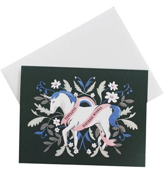 Unicorn Birthday Wishes Card Sale