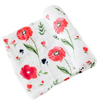 Summer Poppy Cotton Muslin Swaddle Fashion