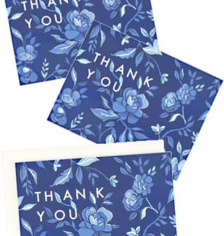 Thank You Indigo Floral Boxed Set Supply