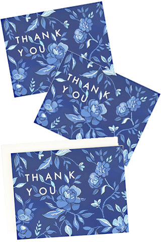 Thank You Indigo Floral Boxed Set Supply