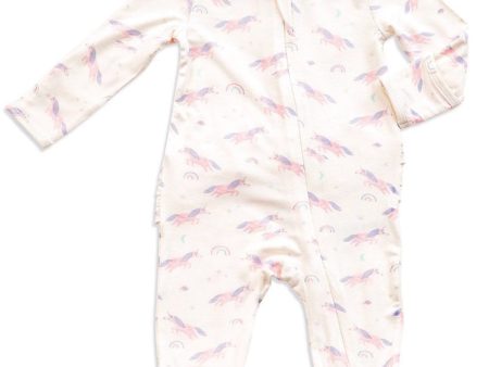 Cosmic Unicorn Ruffle Zip Footie For Sale