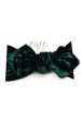 Crushed Emerald Green Velvet Top Knot Headband For Sale