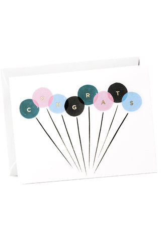 Congrats Balloons Card Online now