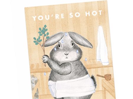 Sauna Bunny Card Fashion