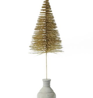 Gold Glitter Brush Tree Discount