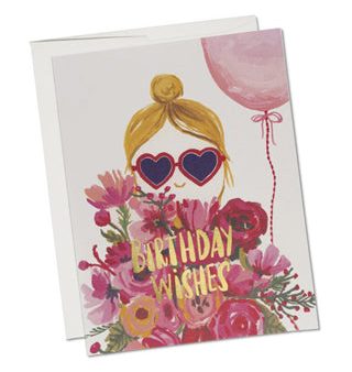 Heart Shaped Glasses Bday Card Online Sale