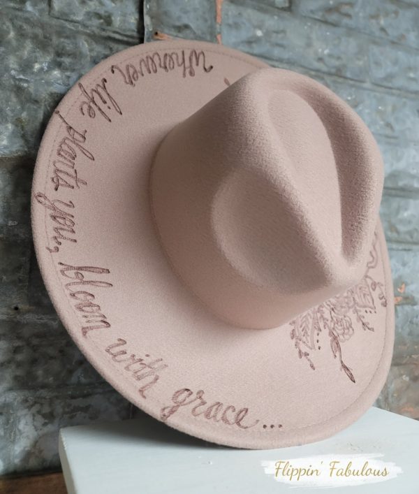 Magnolia Hand Burned Wide Brim Hat Hot on Sale