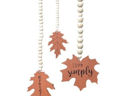 Beaded Fall Leaves (Set of 3) For Cheap