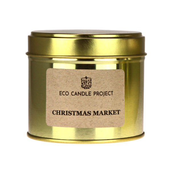 GOLD TIN CHRISTMAS CANDLE Discount