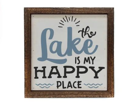 The Lake Is My Happy Place Handmade Wood Sign Online Sale