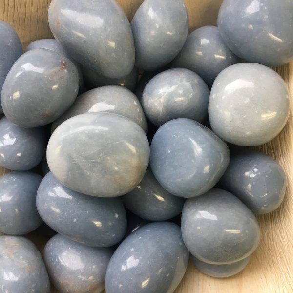 Angelite Tumbled Hot on Sale