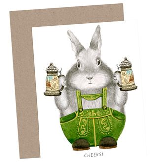 Cheers Bunny Card Fashion