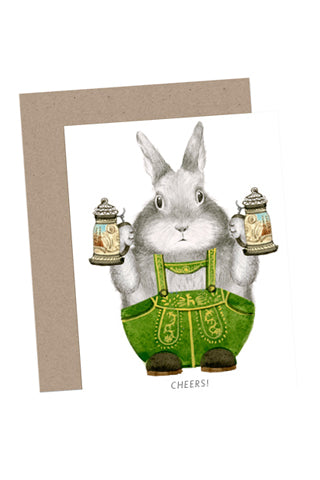 Cheers Bunny Card Fashion