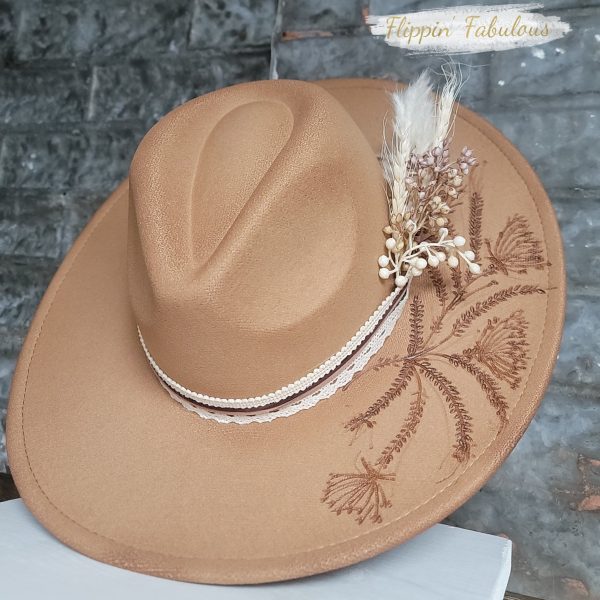 Meadow Hand Burned Wide Brim Hat- Multiple Colors Available Online Hot Sale