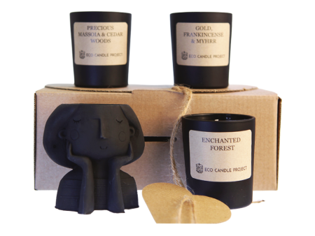 LIMITED EDITION  SET 3 BLACK CANDLES on Sale