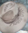 Pinecone Suede Hand Burned Wide Brim Hat- Multiple Colors Available Discount