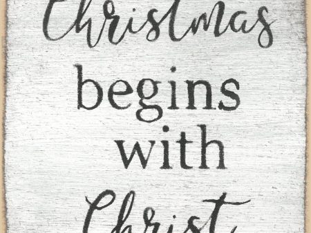 Christmas Begins With Christ Handmade Mini Sign Sale