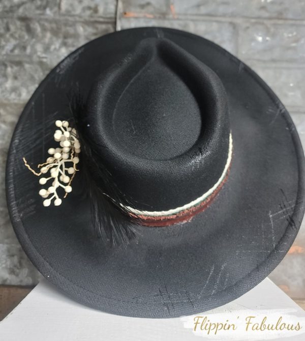 Holiday Hand Burned Wide Brim Hat Online Hot Sale