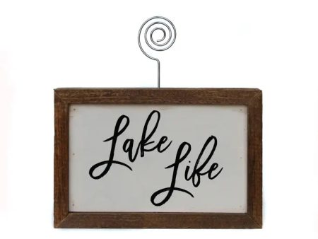 Lake Life Handmade Tabletop Picture Frame Photo Holder Online now