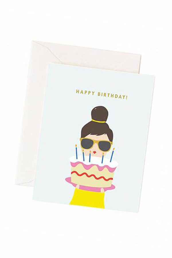 Birthday Cake Lady Card Sale