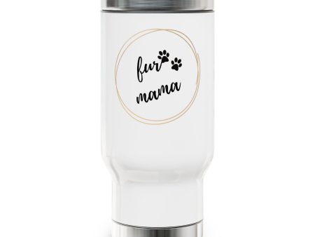 Fur Mama Stainless Steel Travel Mug with Handle, 14oz Supply