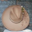 Sunflower Hand Burned Wide Brim Hat Cheap