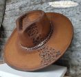 Leo Hand Burned Wide Brim Hat-Multiple Colors Available Hot on Sale