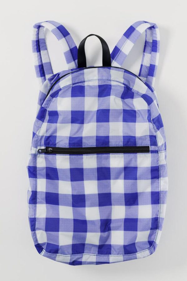 Packable Backpack | Big Check Blue Online Hot Sale