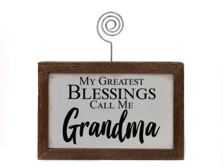 My Greatest Blessings Call Me Grandma Handmade Tabletop Picture Frame Photo Holder Sale