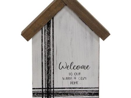 Welcome To Our Warm & Cozy Home Wooden House Sitter Online Sale