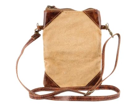 Small Plain Passport Bag With Leather Accents Discount