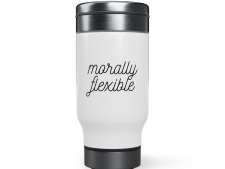 Morally Flexible Stainless Steel Travel Mug with Handle, 14oz For Discount