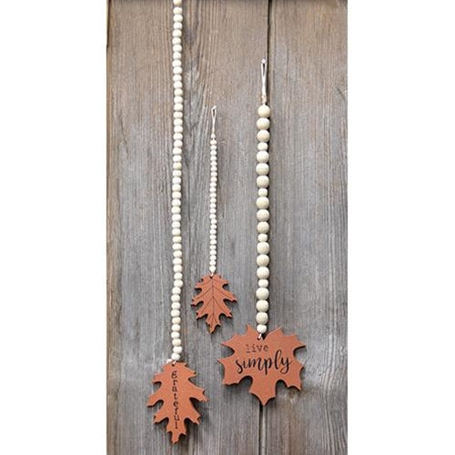 Beaded Fall Leaves (Set of 3) For Cheap