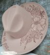 Magnolia Hand Burned Wide Brim Hat Hot on Sale