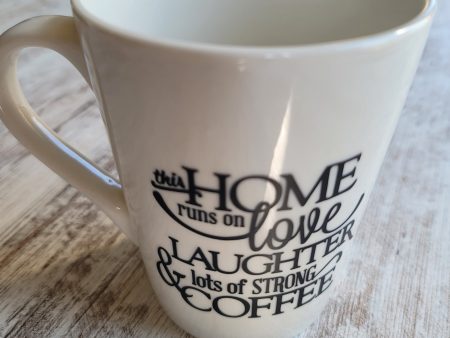 This Home Runs On Laughter & Lots of Strong Coffee Handmade Mug For Discount