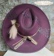 Leopard Plumeria Wide Brim Plum Hat Sale